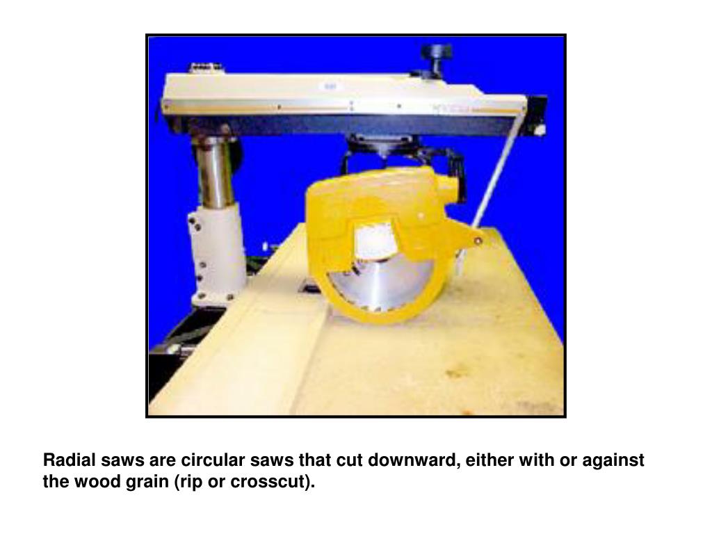 PPT With the handfed table saws, the operator adjusts the height and angle of the blade