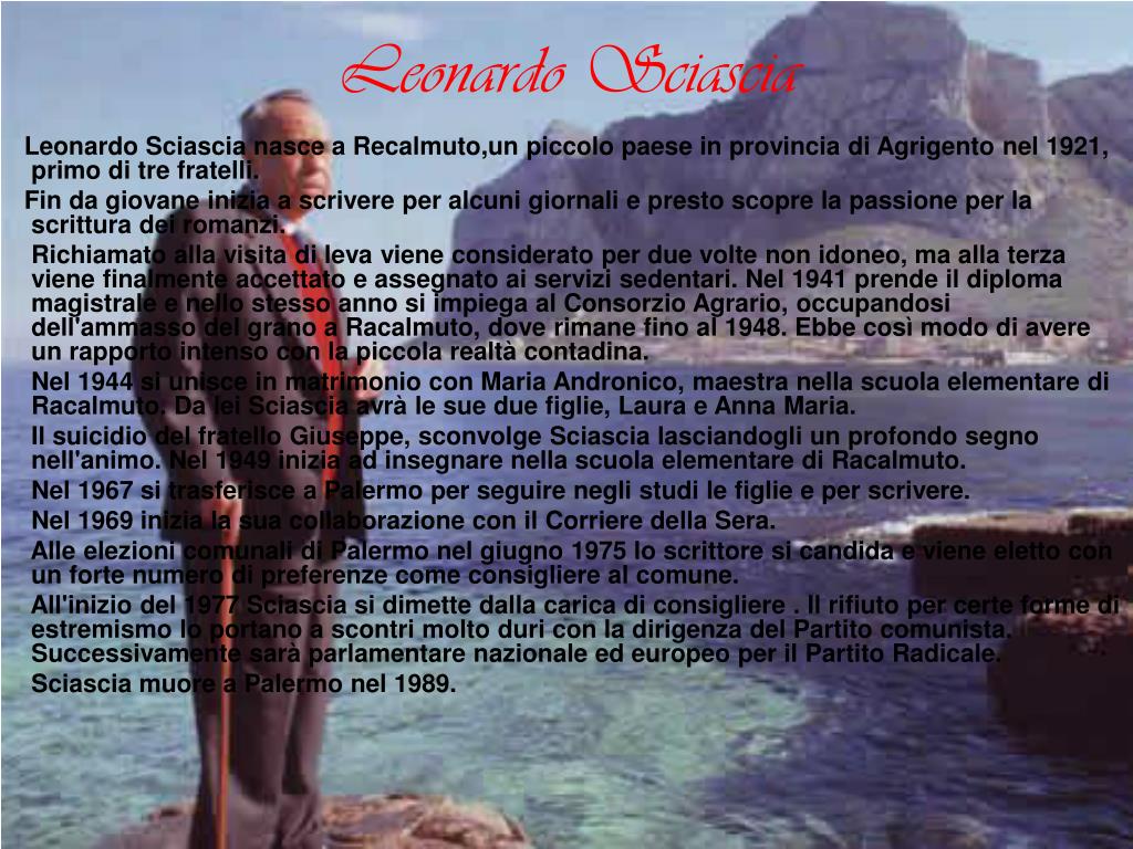 PPT Leonardo Sciascia PowerPoint Presentation, free download ID2975609