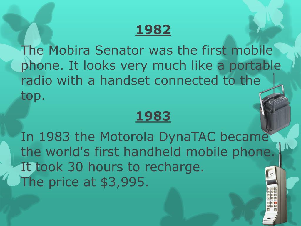 PPT The History Of Mobile Phones PowerPoint Presentation, free