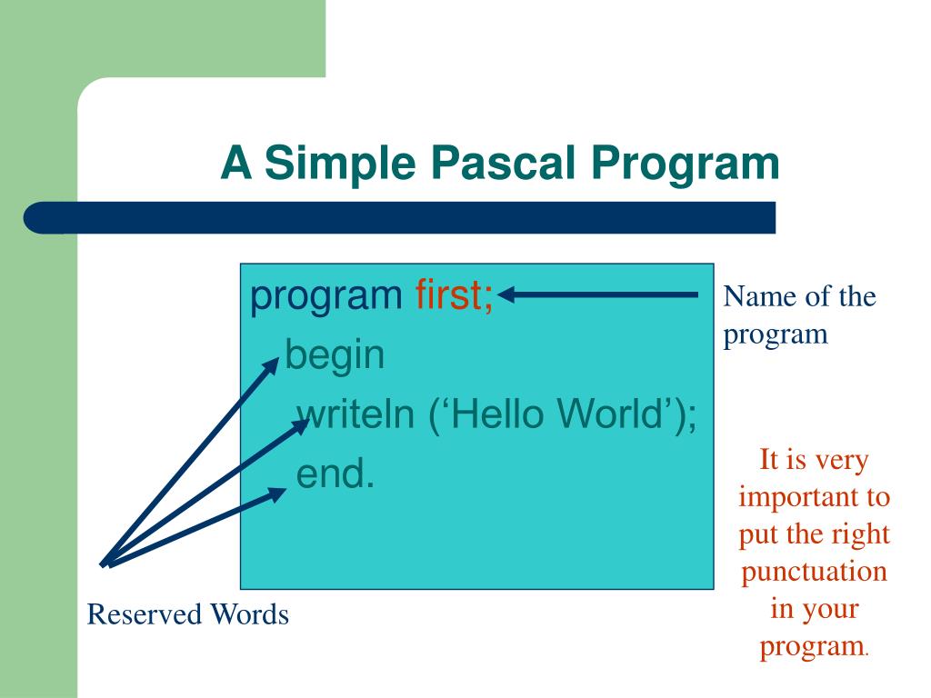 PPT Introduction to Pascal PowerPoint Presentation, free download ID2978002
