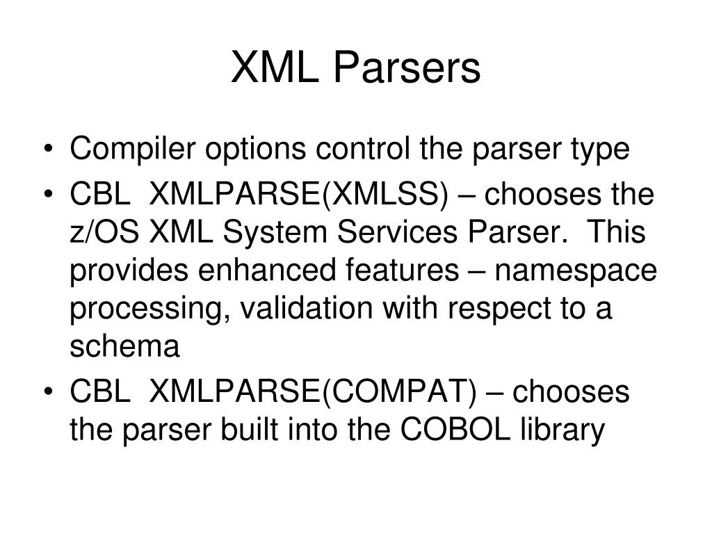 PPT XML and COBOL PowerPoint Presentation, free download ID2983201