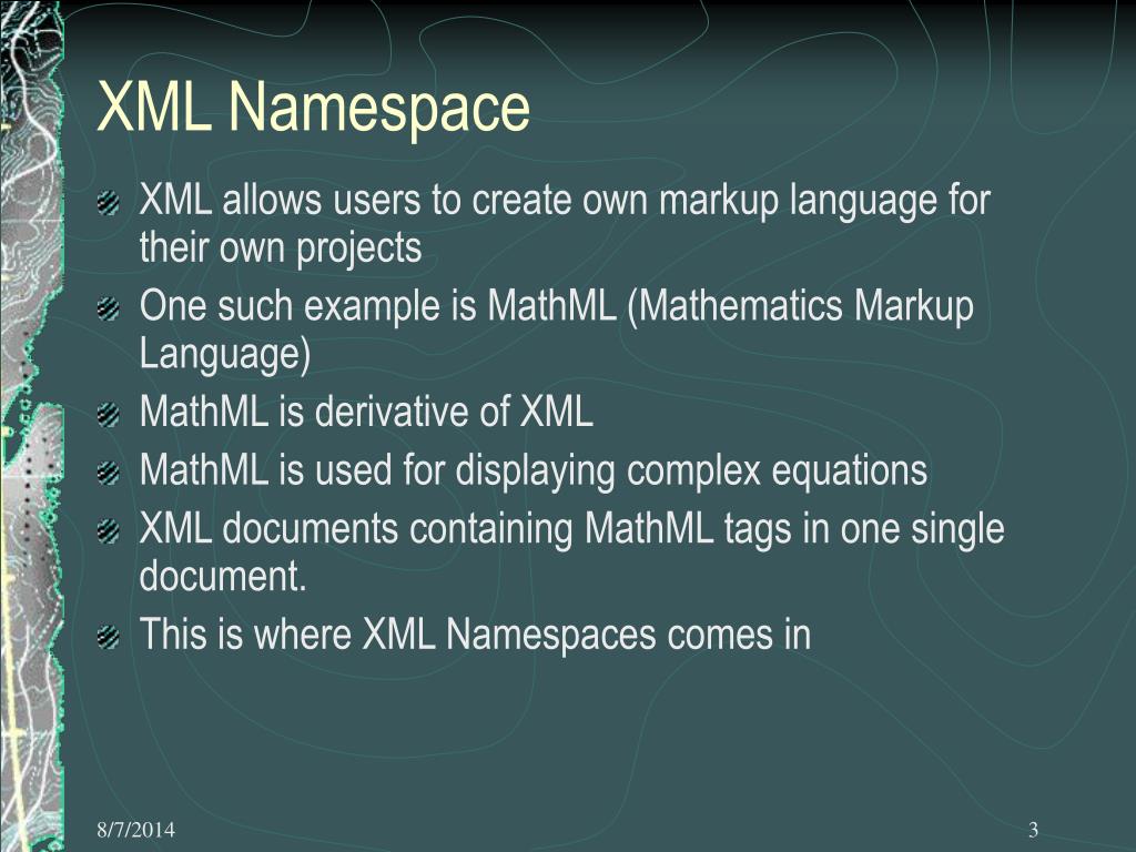 PPT XML Namespaces PowerPoint Presentation, free download ID2983689