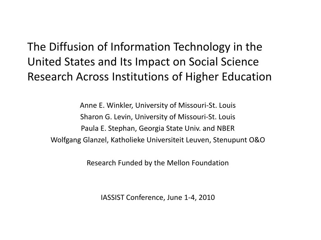 PPT Anne E. Winkler, University of MissouriSt. Louis PowerPoint