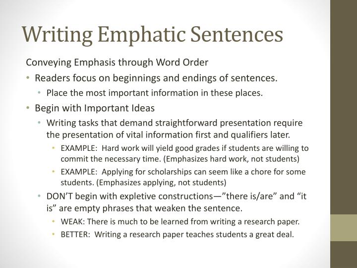 PPT Writing Emphatic Sentences PowerPoint Presentation ID2984492