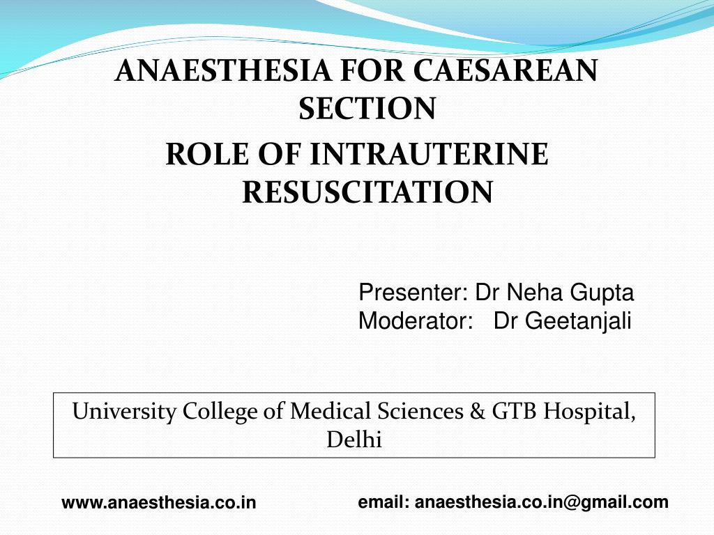 Introduction To Subject Anaesthesiology Resuscitation