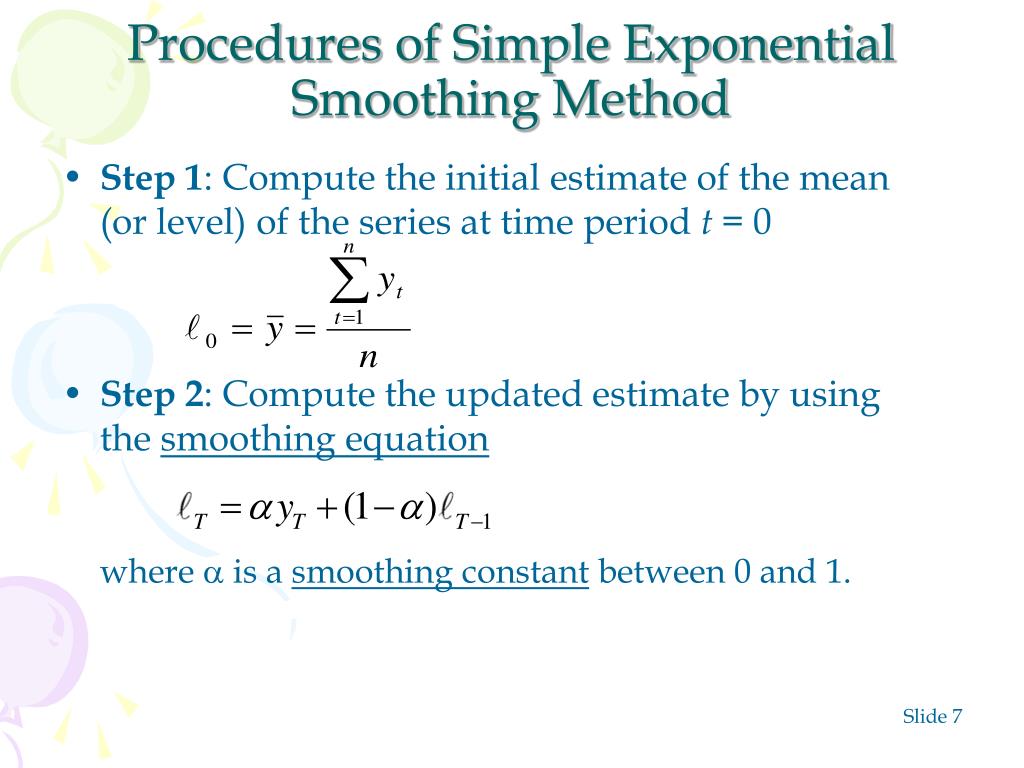 PPT Exponential Smoothing Methods PowerPoint Presentation, free