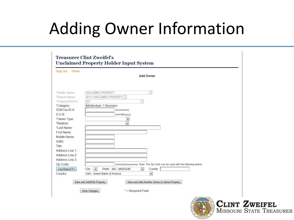 PPT Unclaimed Property PowerPoint Presentation, free download ID2990544