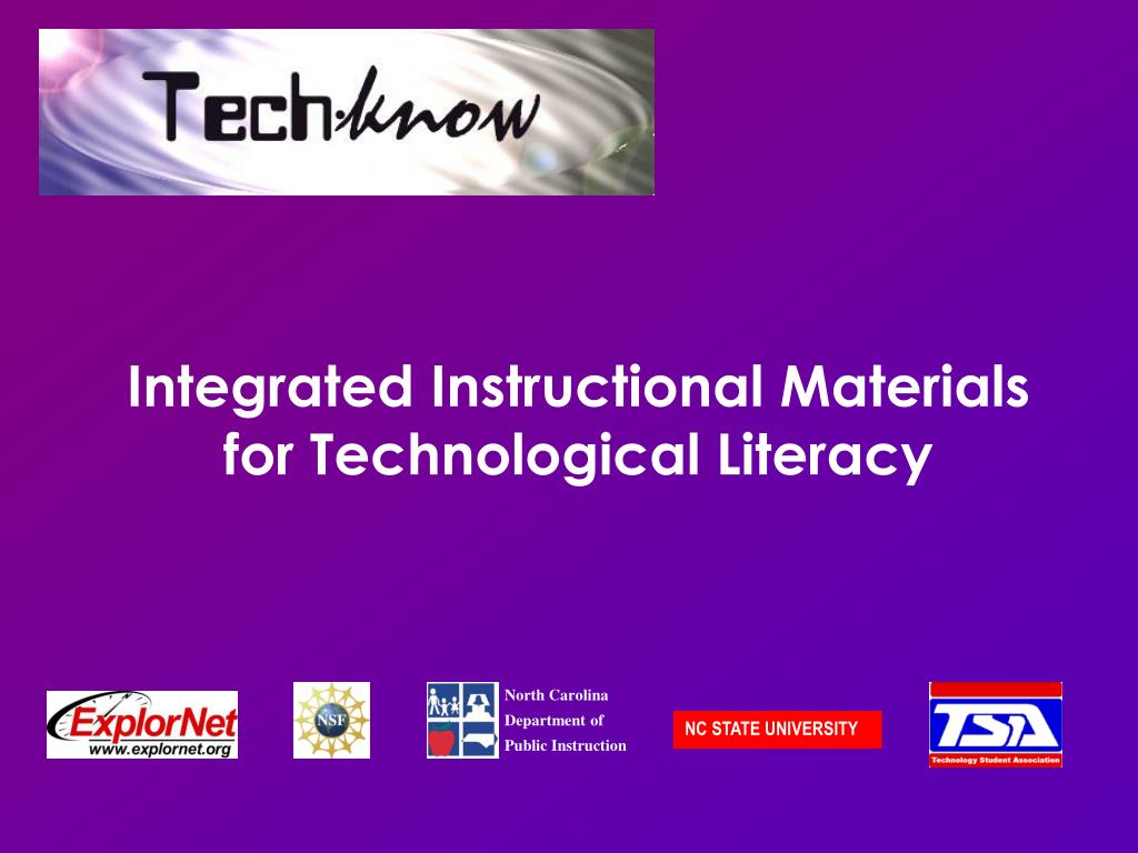 PPT Integrated Instructional Materials for Technological Literacy