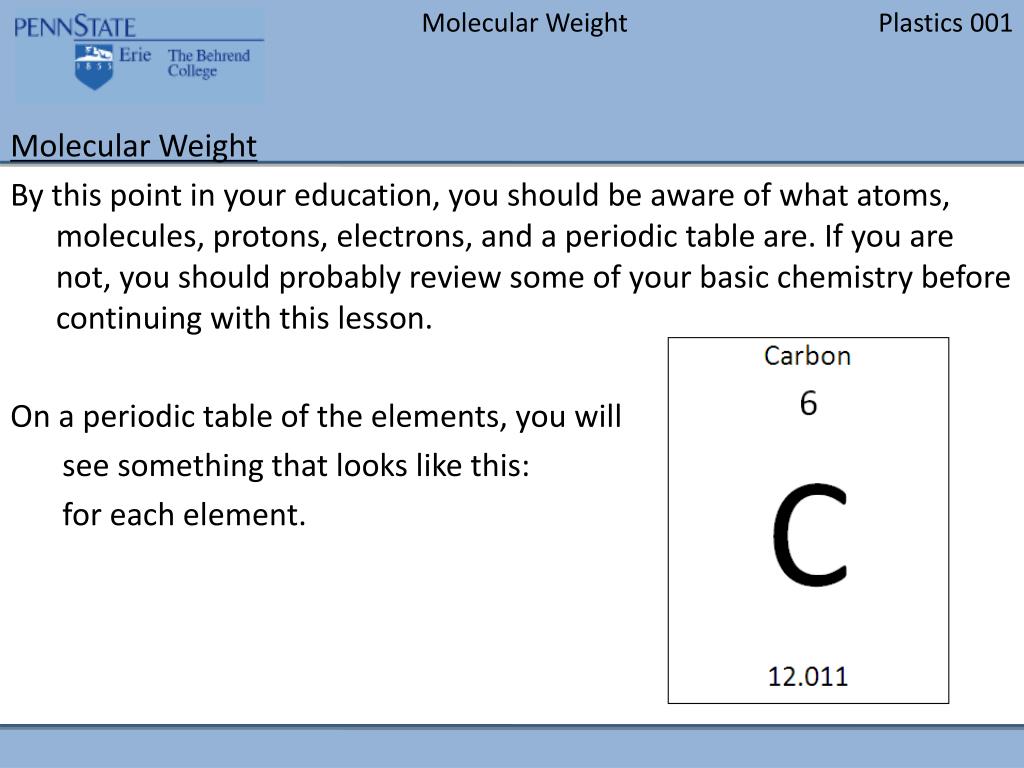 PPT Molecular Weight PowerPoint Presentation, free download ID2993882