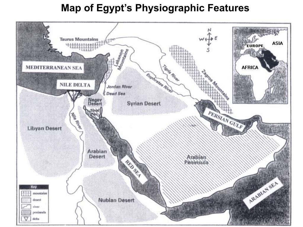 Physiographic Map of Egypt and the Near East Classroom site
