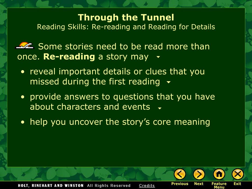 PPT Through the Tunnel by Doris Lessing PowerPoint Presentation, free