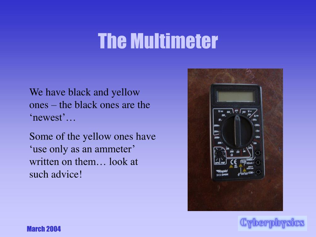 PPT Multimeters PowerPoint Presentation, free download ID3000341