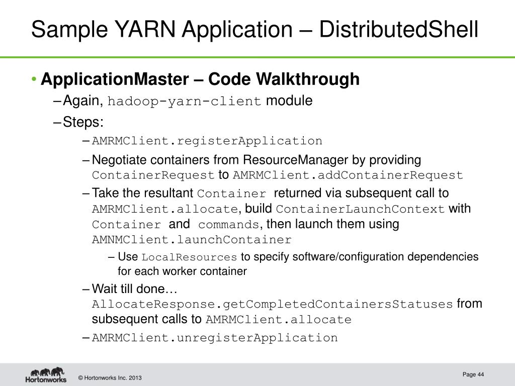 PPT Apache Hadoop YARN Enabling next generation data applications