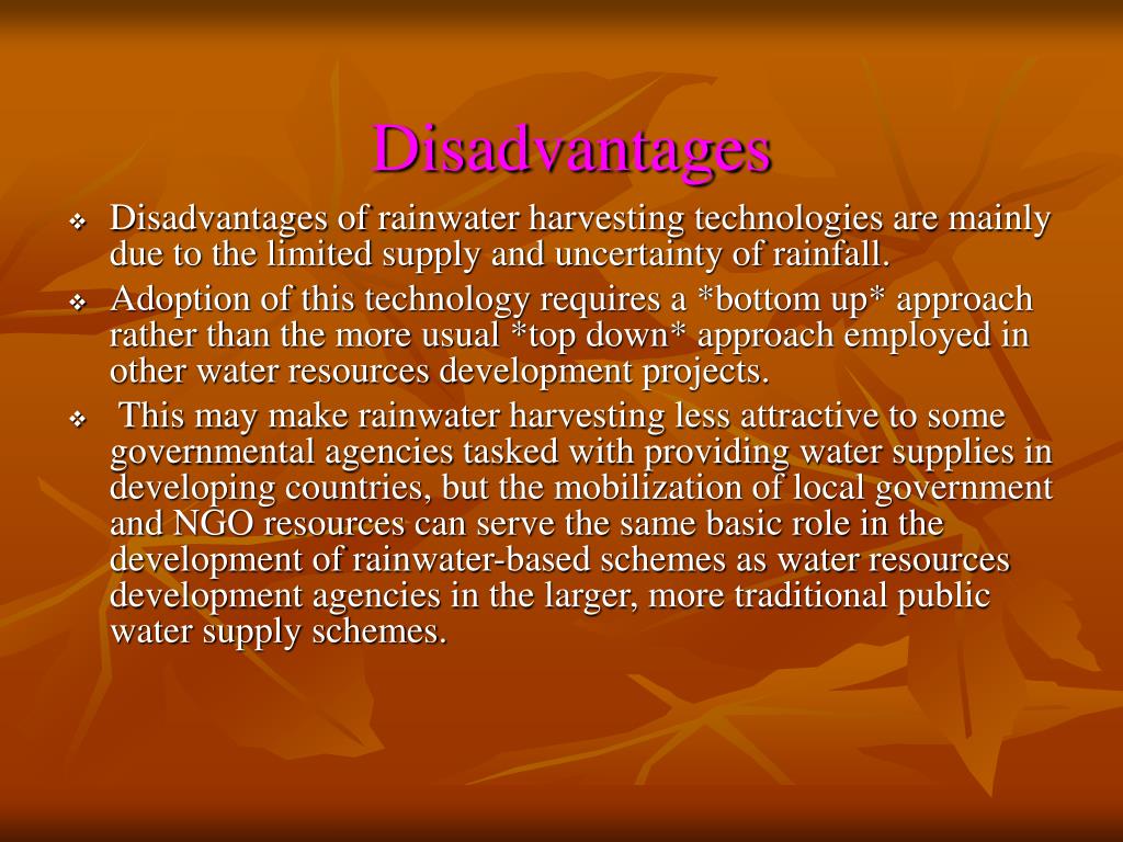 PPT RAIN WATER HARVESTING SYSTEM PowerPoint Presentation ID3001933