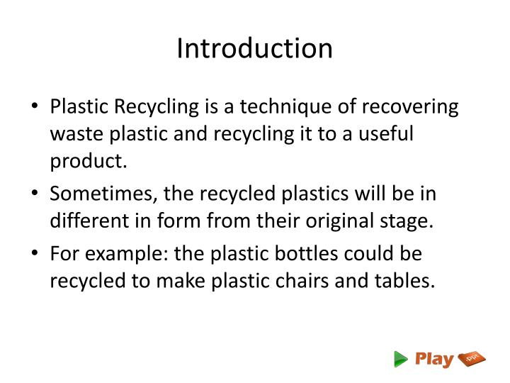 PPT Plastic Recycling PowerPoint Presentation ID3004267