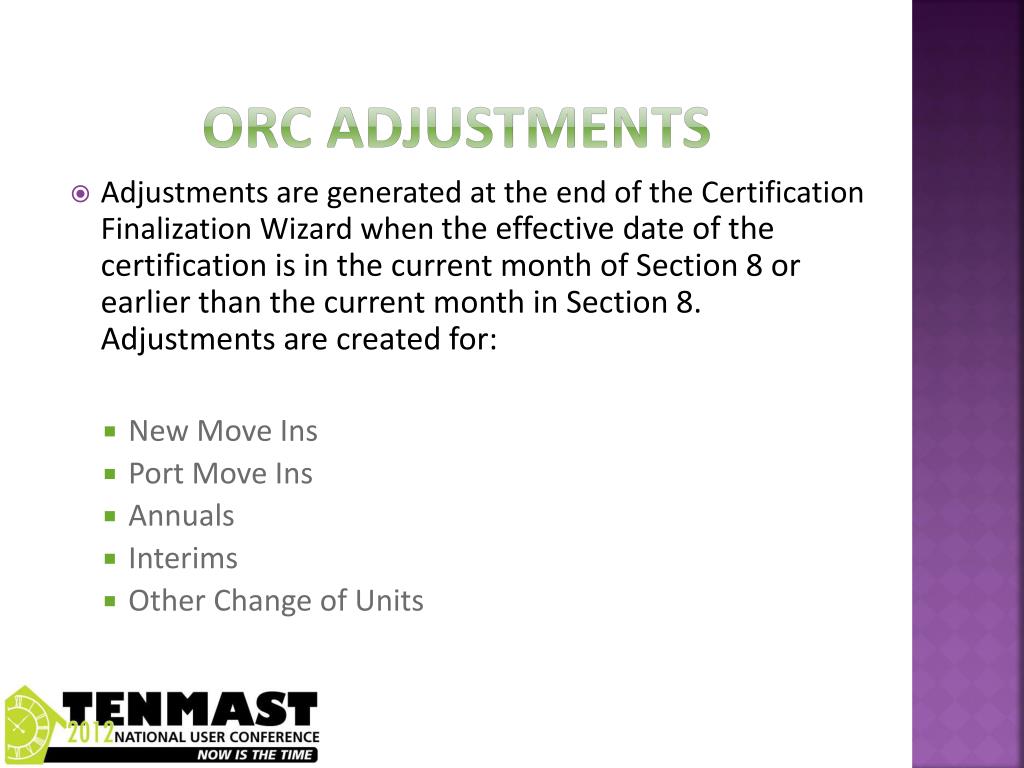 PPT Section 8 Adjustments and Abatements PowerPoint Presentation