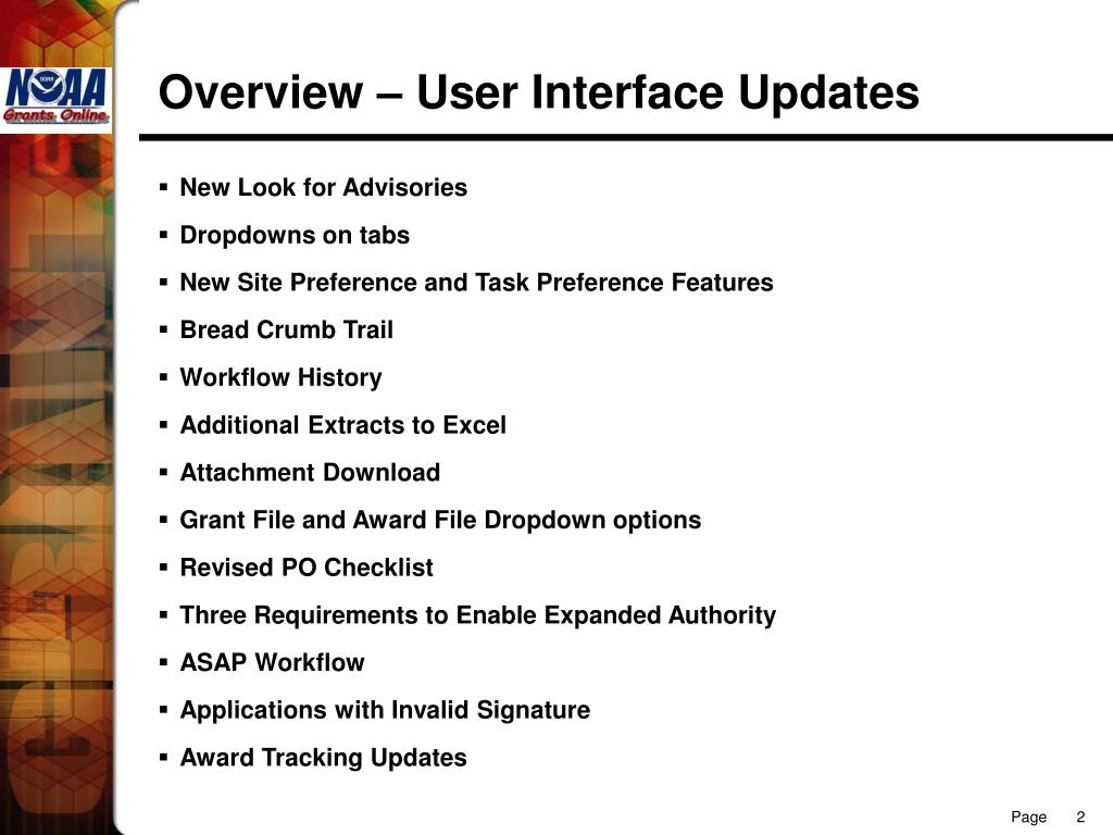 PPT User Group Presentation User Interface Updates July 6, 2006
