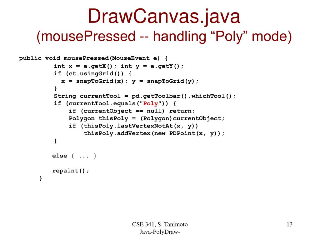 PPT A Java Case Study An Applet for Drawing Polygons PowerPoint Presentation ID3009218