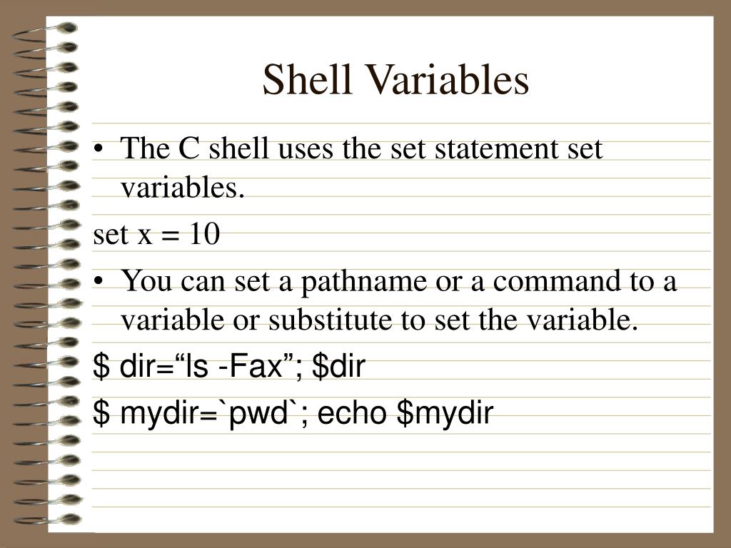 PPT CS 497C Introduction to UNIX Lecture 22 The Shell PowerPoint