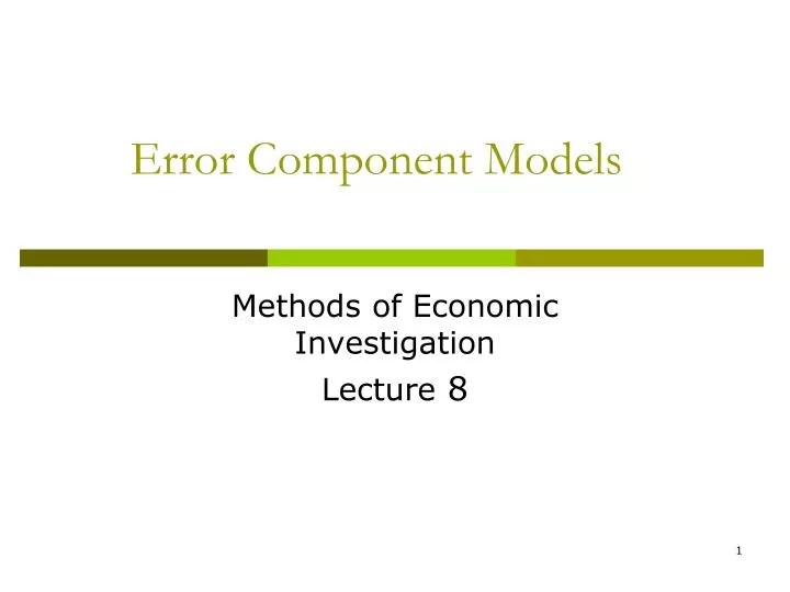 PPT - Error Component Models PowerPoint Presentation, free download