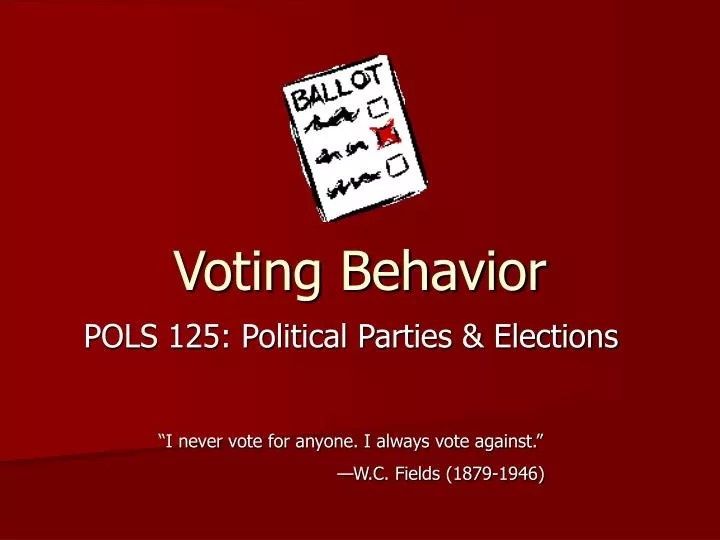 PPT Voting Behavior PowerPoint Presentation, free download ID3010534