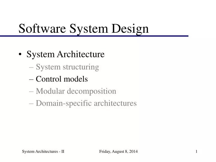 PPT Software System Design PowerPoint Presentation, free download ID3012045