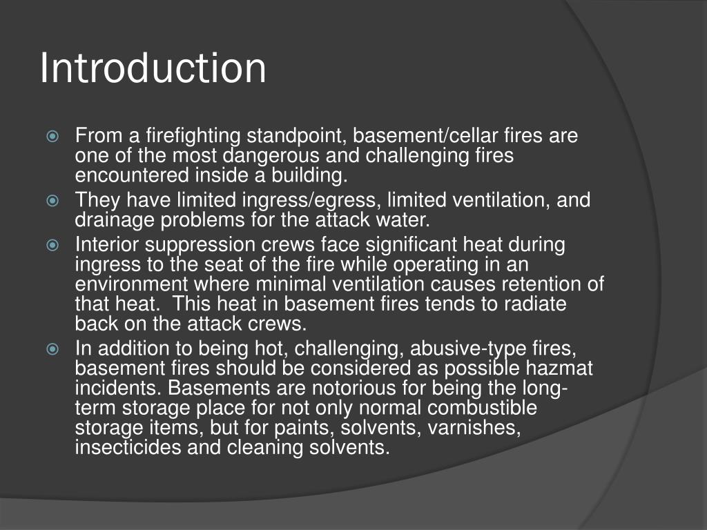 PPT Basement Fires PowerPoint Presentation, free download ID3012303