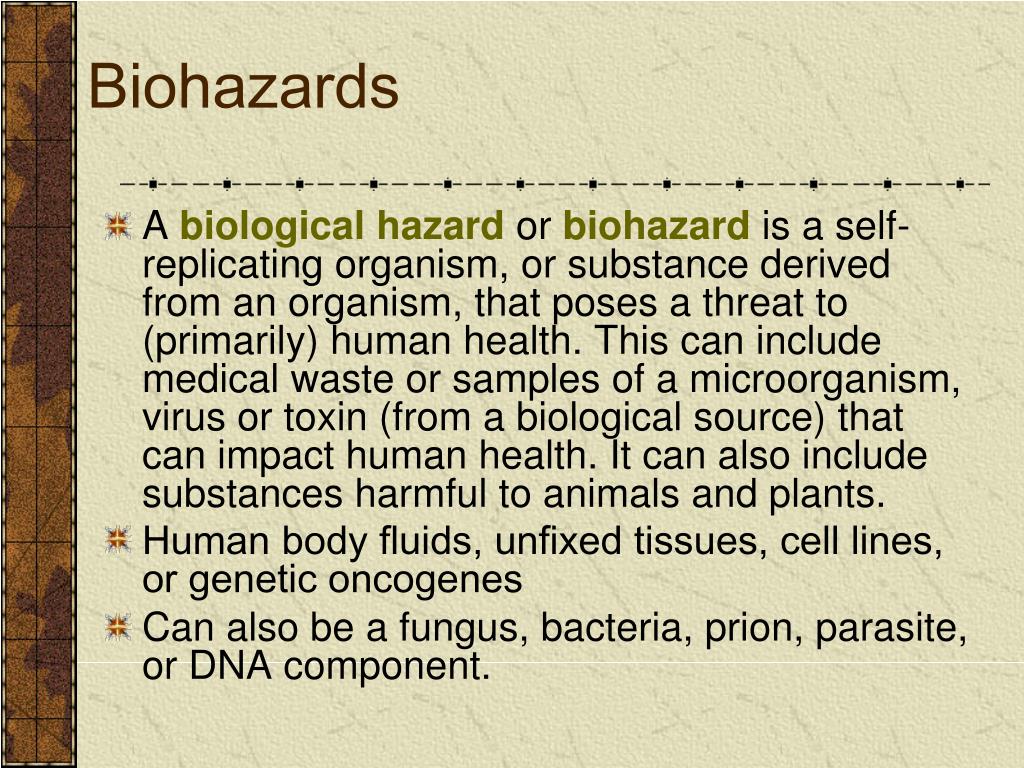 PPT Biological Hazards & Bloodborne Pathogens PowerPoint Presentation