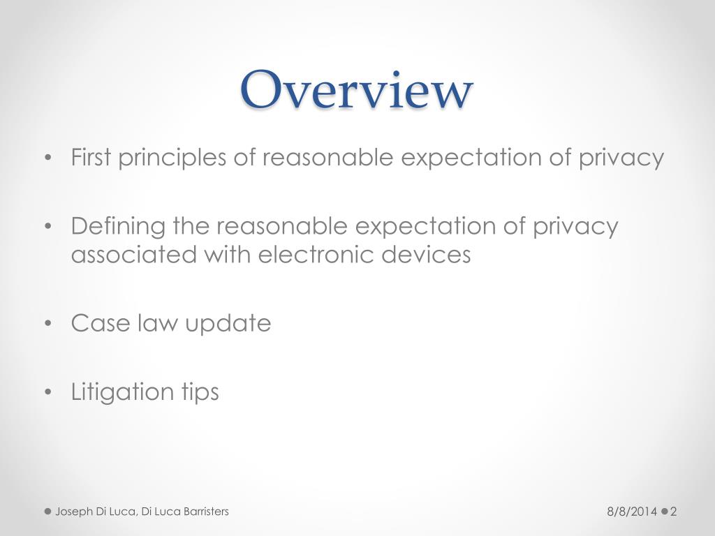 PPT iSearch Reasonable Expectation of Privacy in the Digital Age