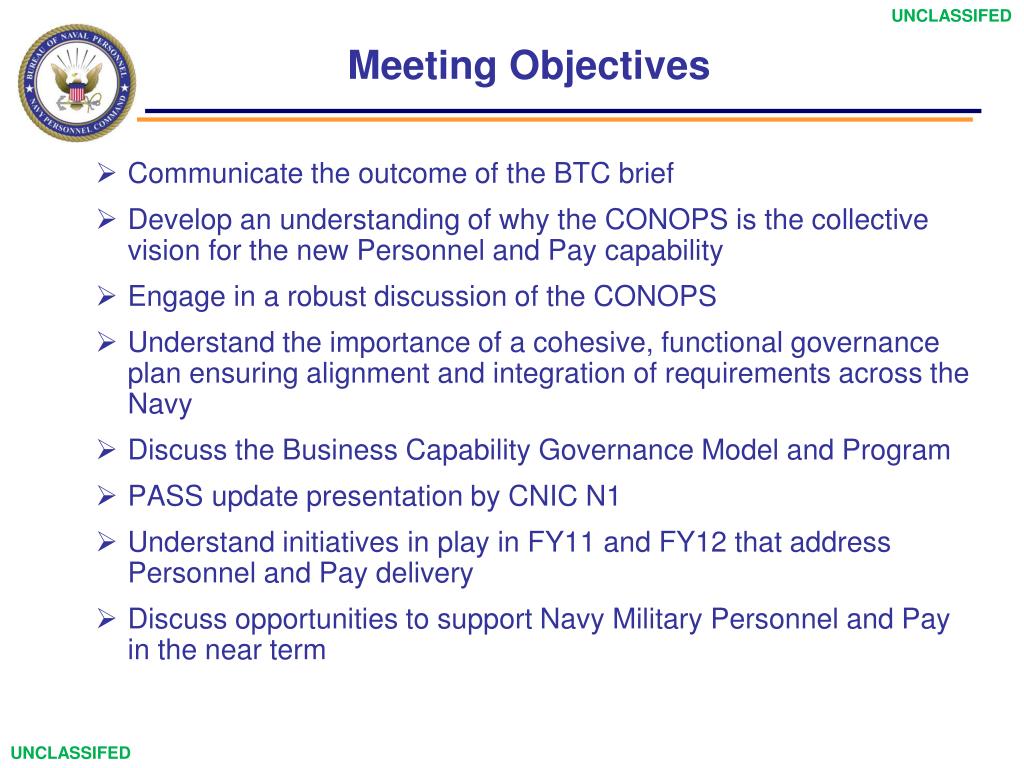 PPT Military Personnel Pay Functional Leadership Meeting Meeting