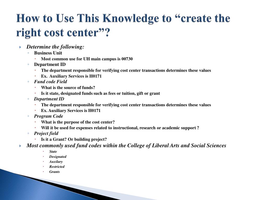 PPT Understanding Cost Centers PowerPoint Presentation, free download