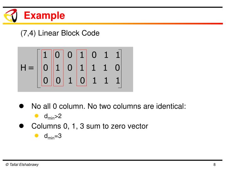 PPT II. Linear Block Codes PowerPoint Presentation ID3013212