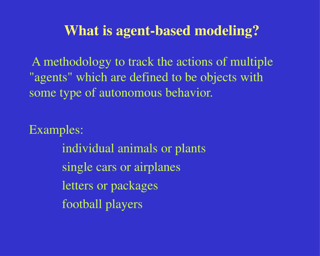 PPT Agentbased Modeling A Brief Introduction PowerPoint