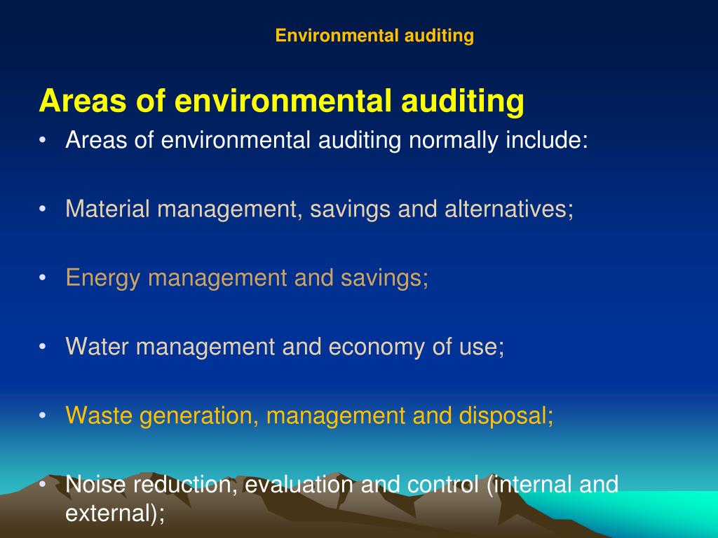 PPT Environmental auditing PowerPoint Presentation, free download
