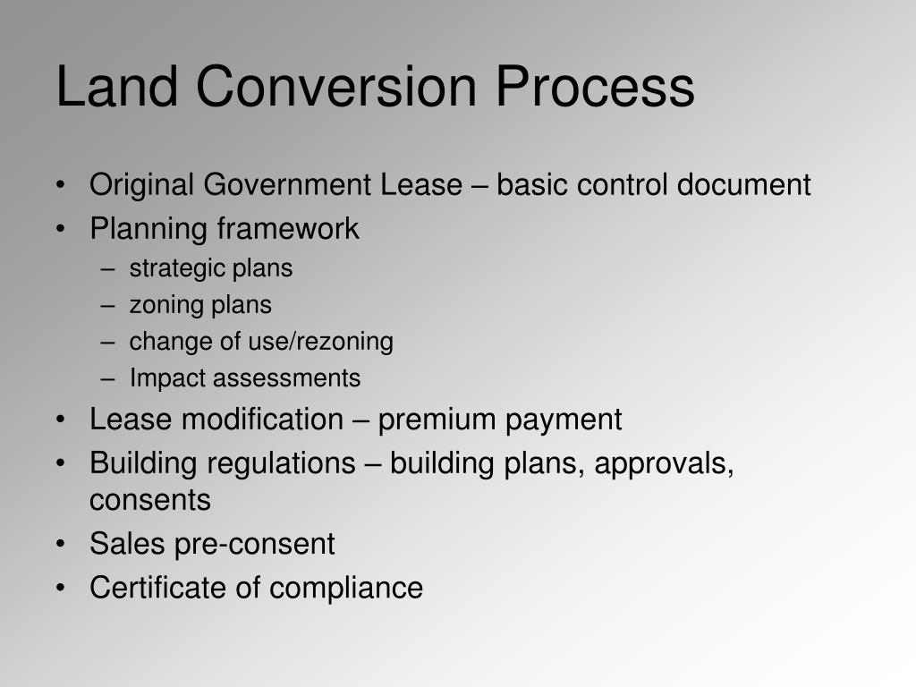 PPT Land Administration and Conversion Framework in Hong Kong