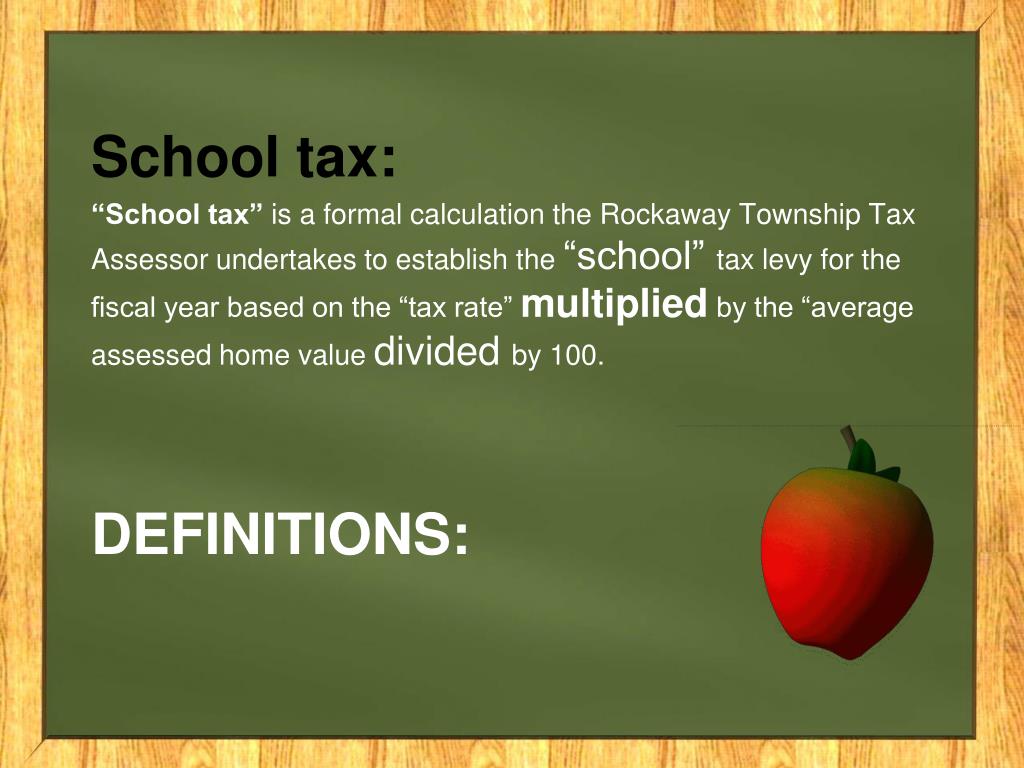 PPT School Tax Presentation PowerPoint Presentation, free download