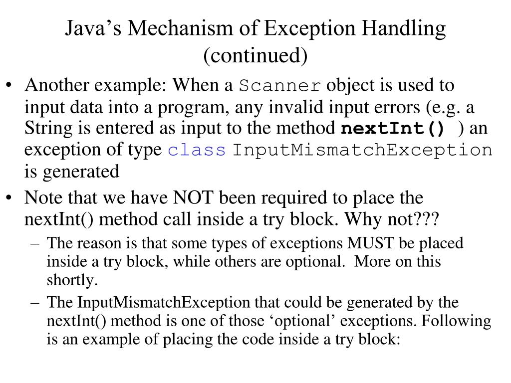 PPT Java 212 Exceptions Handling PowerPoint Presentation, free