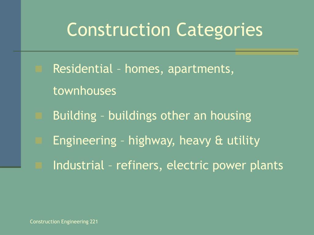PPT Construction Engineering 221 PowerPoint Presentation, free
