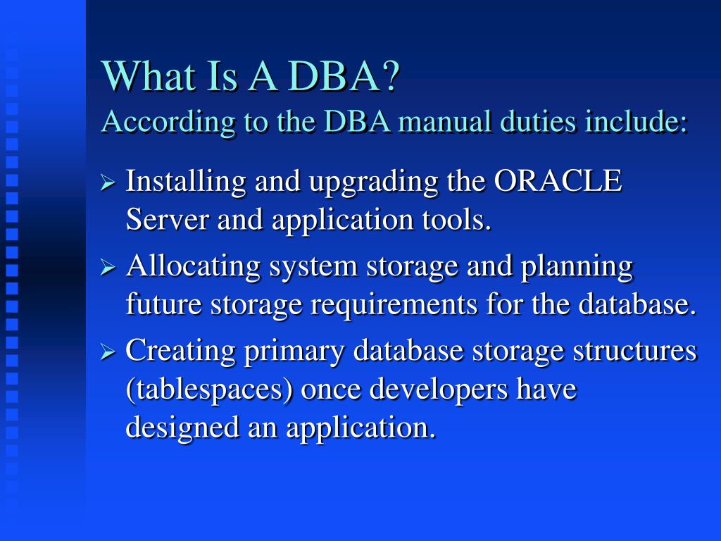 PPT Hiring (or being hired as) An Oracle DBA Presentation 66