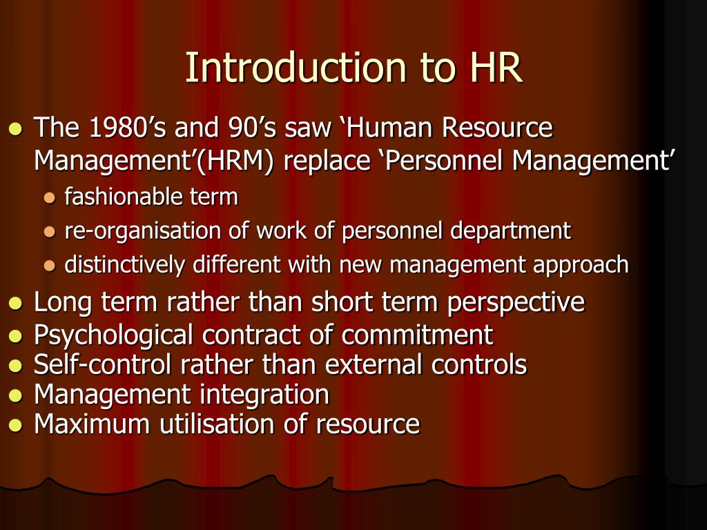 PPT Introduction to HRM PowerPoint Presentation, free download ID