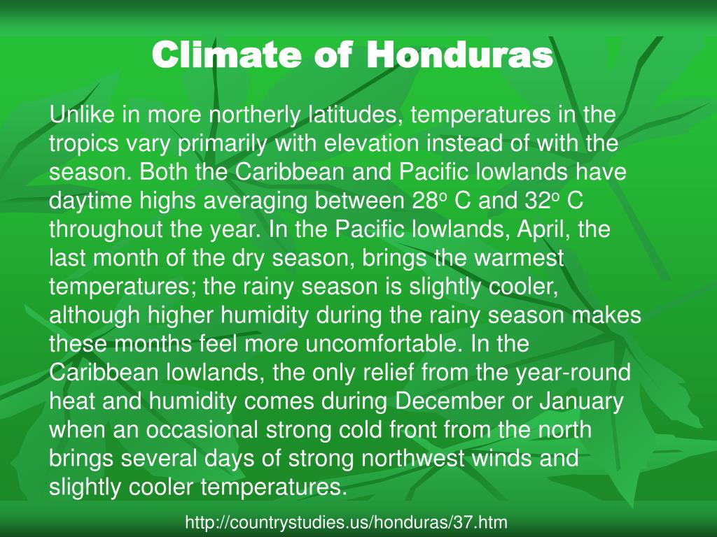 PPT Climate of Honduras PowerPoint Presentation, free download ID