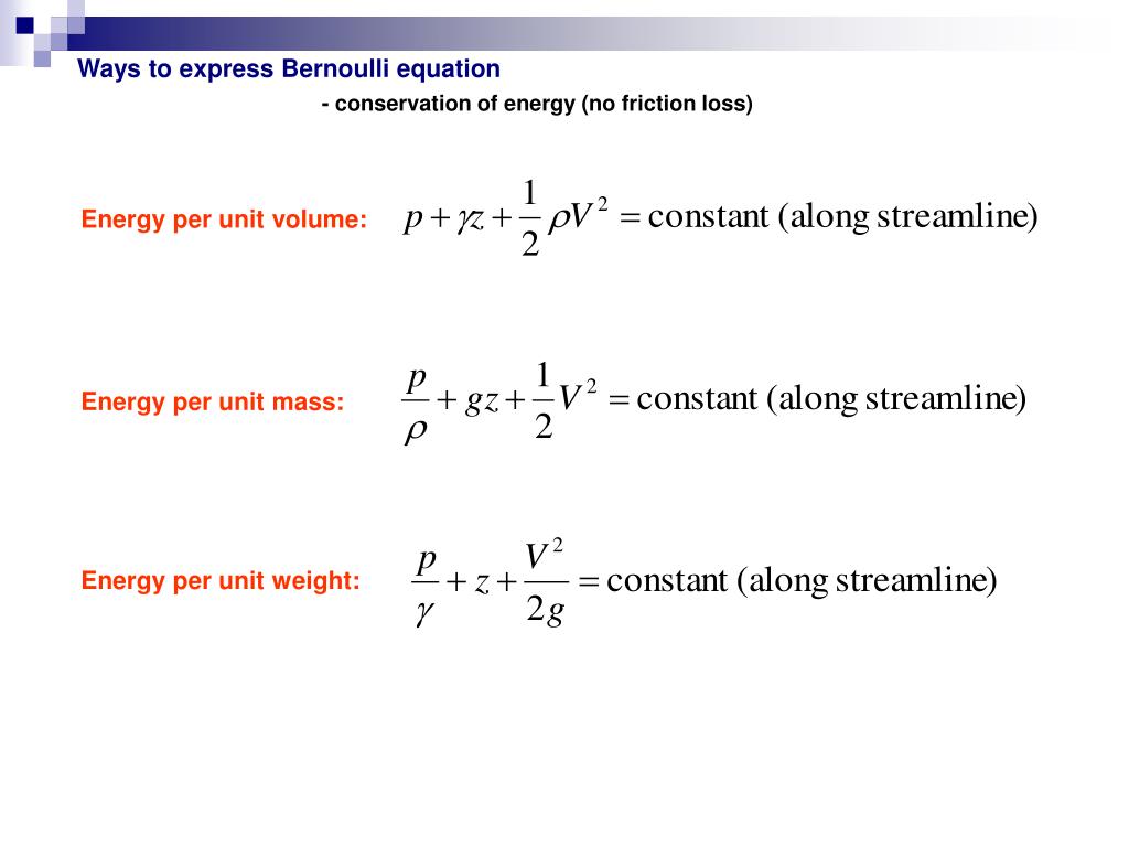 PPT Ways to express Bernoulli equation PowerPoint Presentation, free download ID3026802