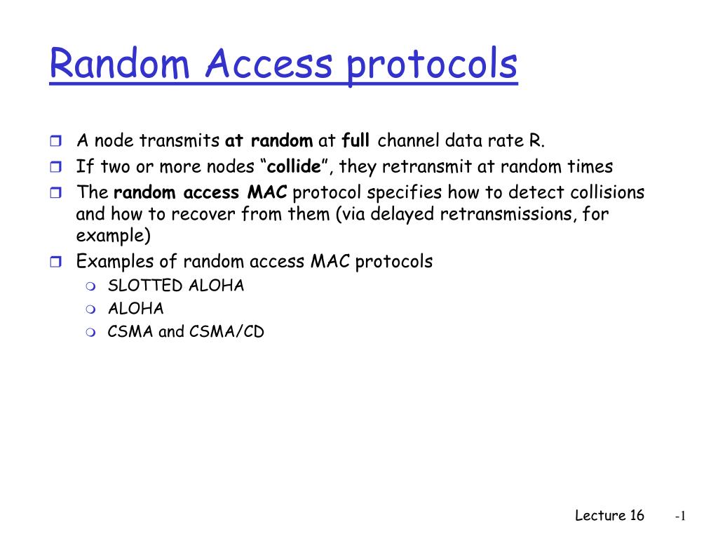 PPT Random Access protocols PowerPoint Presentation, free download