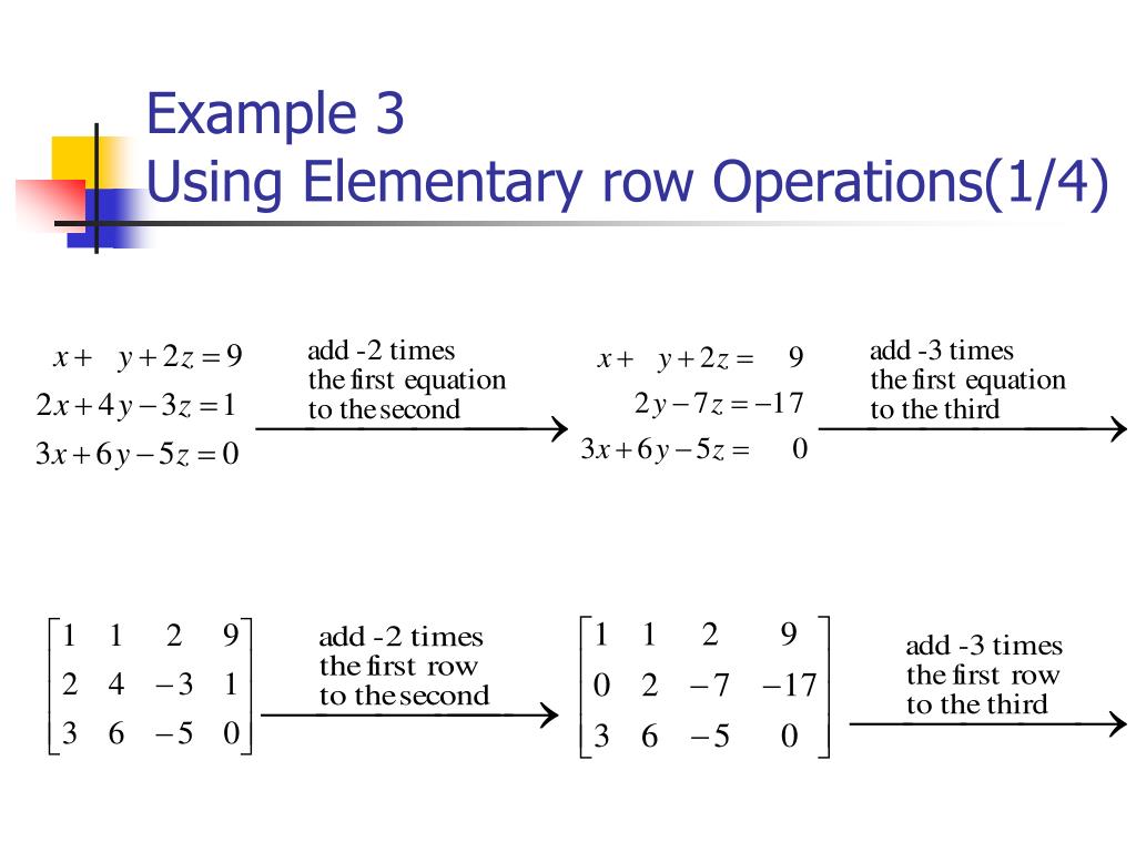 PPT Elementary Linear Algebra PowerPoint Presentation, free download