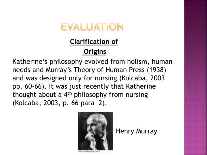 PPT Katherine Kolcaba Theory of comfort { PowerPoint Presentation
