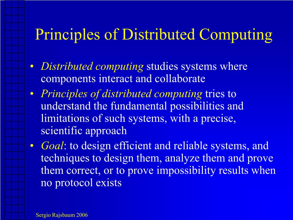 PPT Lecture 2 Introduction to Principles of Distributed Computing