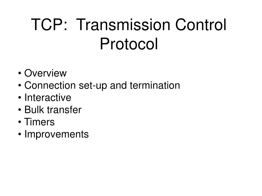 PPT TCP Transmission Control Protocol PowerPoint Presentation, free