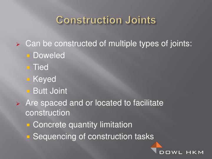 PPT Joints in Concrete Construction PowerPoint Presentation ID3035339
