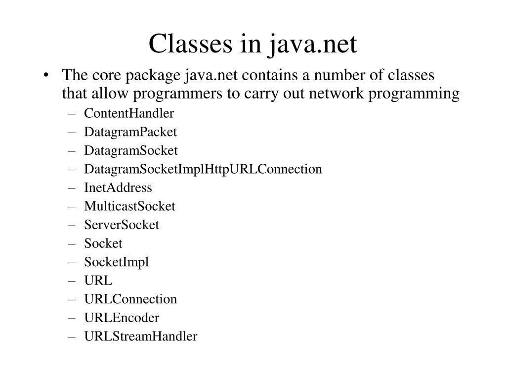 PPT Socket Programming in Java PowerPoint Presentation, free download