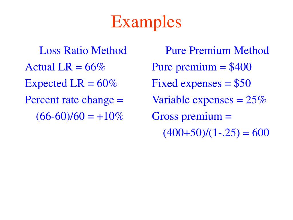 PPT Finance 431 PropertyLiability Insurance Lecture 6 Ratemaking